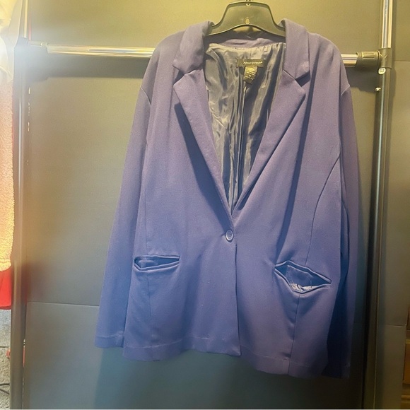 Ashley Stewart size 26 Blue Blazer and matching Blue Pant Outfit - Picture 2 of 9